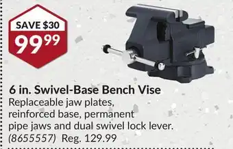 Princess Auto 6 in. swivel-base bench offer