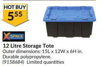 Princess Auto 12 litre storage tote offer