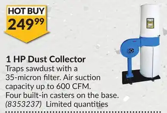 Princess Auto 1 hp dust collector offer