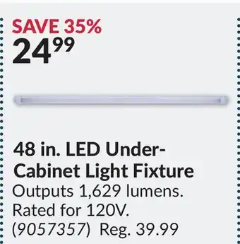Princess Auto 48 in. led under-cabinet light fixture offer