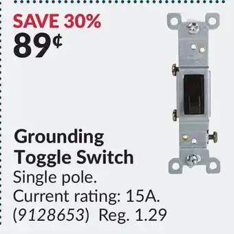 Princess Auto Grounding toggle switch offer