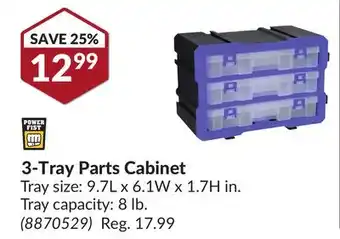 Princess Auto 3-tray parts cabinet offer