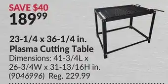 Princess Auto 23-1/4 x 36-1/4 in. plasma cutting table offer