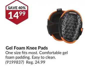 Princess Auto Gel foam knee pads offer