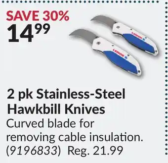 Princess Auto 2 pk stainless-steel hawkbill knives offer