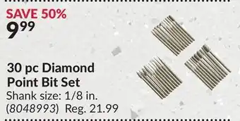 Princess Auto 30 pc diamond point bit set offer