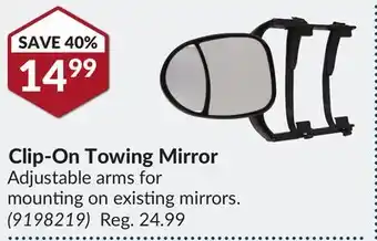 Princess Auto Clip-on towing mirror offer