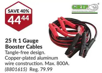 Princess Auto Grand rapids industrial products 25 ft 1 gauge booster cables offer