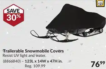 Princess Auto Trailerable snowmobile covers offer