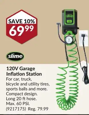 Princess Auto 120v garage inflation station offer