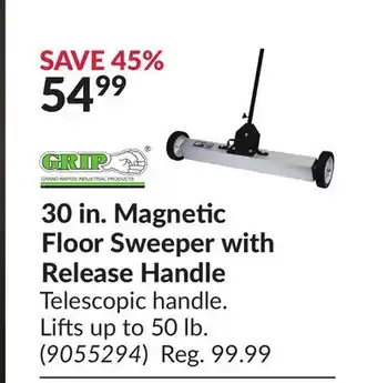 Princess Auto 30 in. magnetic floor sweeper with release handle offer