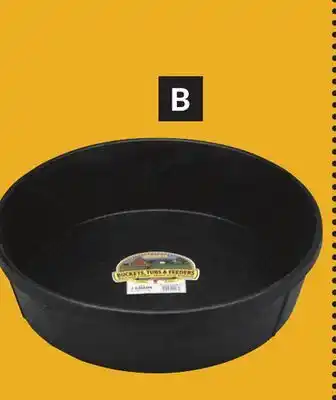 Princess Auto Black rubber feed pans offer