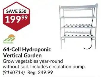 Princess Auto Agriworks 64-cell hydroponic vertical garden offer