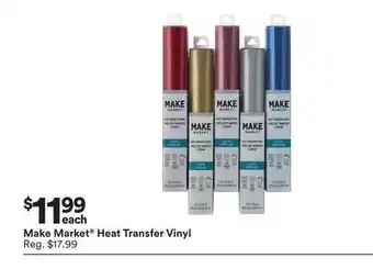 Michaels Make market heat transfer vinyl offer