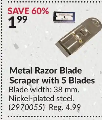 Princess Auto Metal razor blade scraper offer