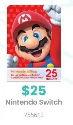 GameStop Nintendo switch nintendo eshop digital card $25 offer