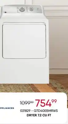 Meubles RD Dryer 7.2 cu ft offer