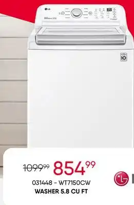 Meubles RD Washer 5.8 cu ft offer