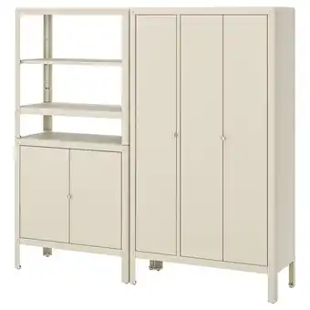 IKEA Kolbjörn shelving unit with 2 cabinets, beige, 67 3/8x14 5/8x63 3/8 offer