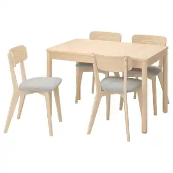 IKEA Rönninge / lisabo table and 4 chairs, birch ash/tallmyra white/black, 46 1/2/68 1/8 offer