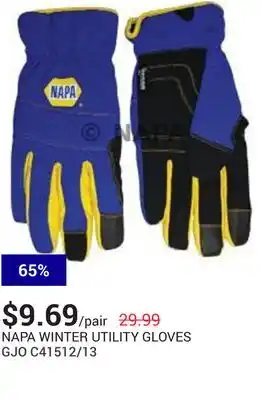 NAPA Auto Parts Winter utility gloves offer