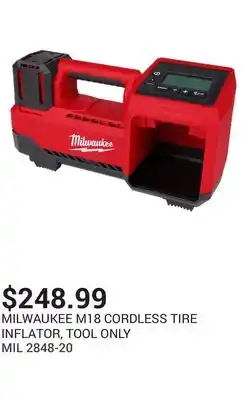 NAPA Auto Parts M18 cordless tire inflator, tool only offer