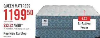 The Brick Sealy posturepedic luxury crown jewel resort poolview eurotop queen mattress offer