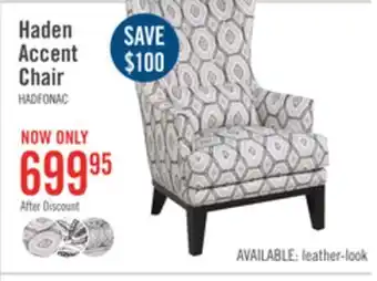 The Brick Haden fabric accent chair - onyx offer