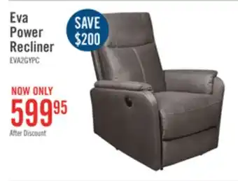 The Brick Eva faux suede power recliner - dark grey offer