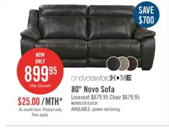 The Brick Novo leather-look fabric sofa - grey offer