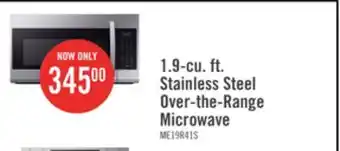 The Brick Samsung 1.9 cu. ft. over-the-range microwave - me19r7041fs/ac offer