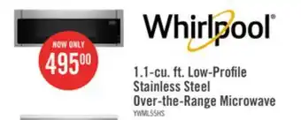 The Brick Whirlpool 1.1 cu. ft. low-profile microwave hood combination ywml55011hs offer