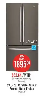 The Brick Profile 24.5 cu. ft. french-door refrigerator with space-saving icemaker pne25nmlkes offer