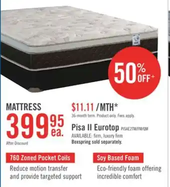 The Brick Springwall pisa ii eurotop twin mattress offer
