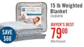 The Brick Microfibre 15-pound weighted blanket offer