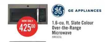 The Brick Ge 1.6 cu. ft. over-the-range microwave jvm1635sljc offer