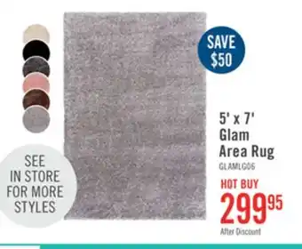 The Brick Glam light grey area rug - 5' x 7' offer