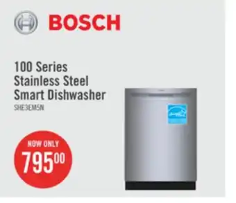 The Brick Bosch 100 series smart dishwasher with precisionwash and puredry - she3aem5n offer