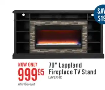 The Brick Lappland 70 electric fireplace tv stand offer