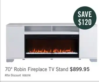 The Brick Robin 70 electric fireplace tv stand offer