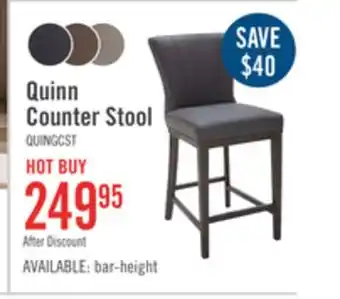 The Brick Quinn counter-height stool - grey offer