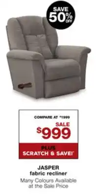 La Z Boy Jasper fabric recliner offer