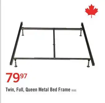 The Brick Twin/full/queen metal glide bed frame offer