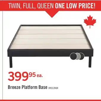 The Brick Breeze queen platform base - dark grey offer
