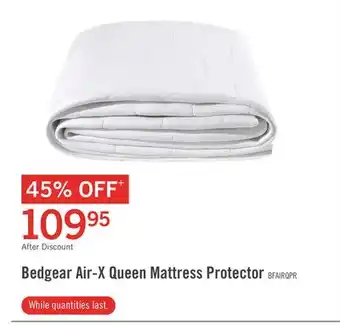 The Brick Bedgear air-x queen mattress protector offer