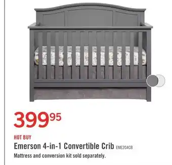 The Brick Emerson 4-in-1 convertible crib - dove grey offer