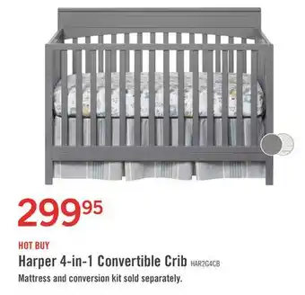 The Brick Harper 4-in-1 convertible crib - dove grey offer