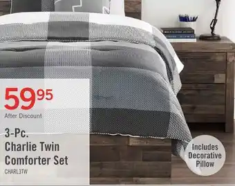 The Brick Charlie 3-piece twin comforter set offer