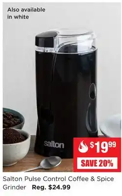 Kitchen Stuff Plus Salton pulse control coffee & spice grinder offer
