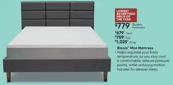 Sleep Country Bloom mist mattress offer